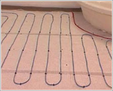 Монтаж теплого пола укладка кабеля на ленту 1 Эксон нагревательный кабель Ekson heating Cable Мат Снеготаяние